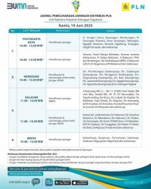 Pemberitahuan Pemeliharaan Jaringan Distribusi PLN